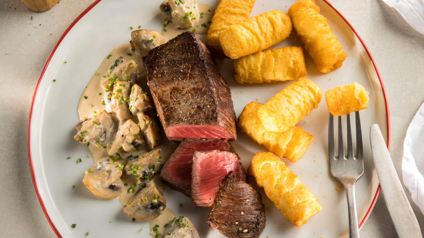 Rindersteak mit Pilzen