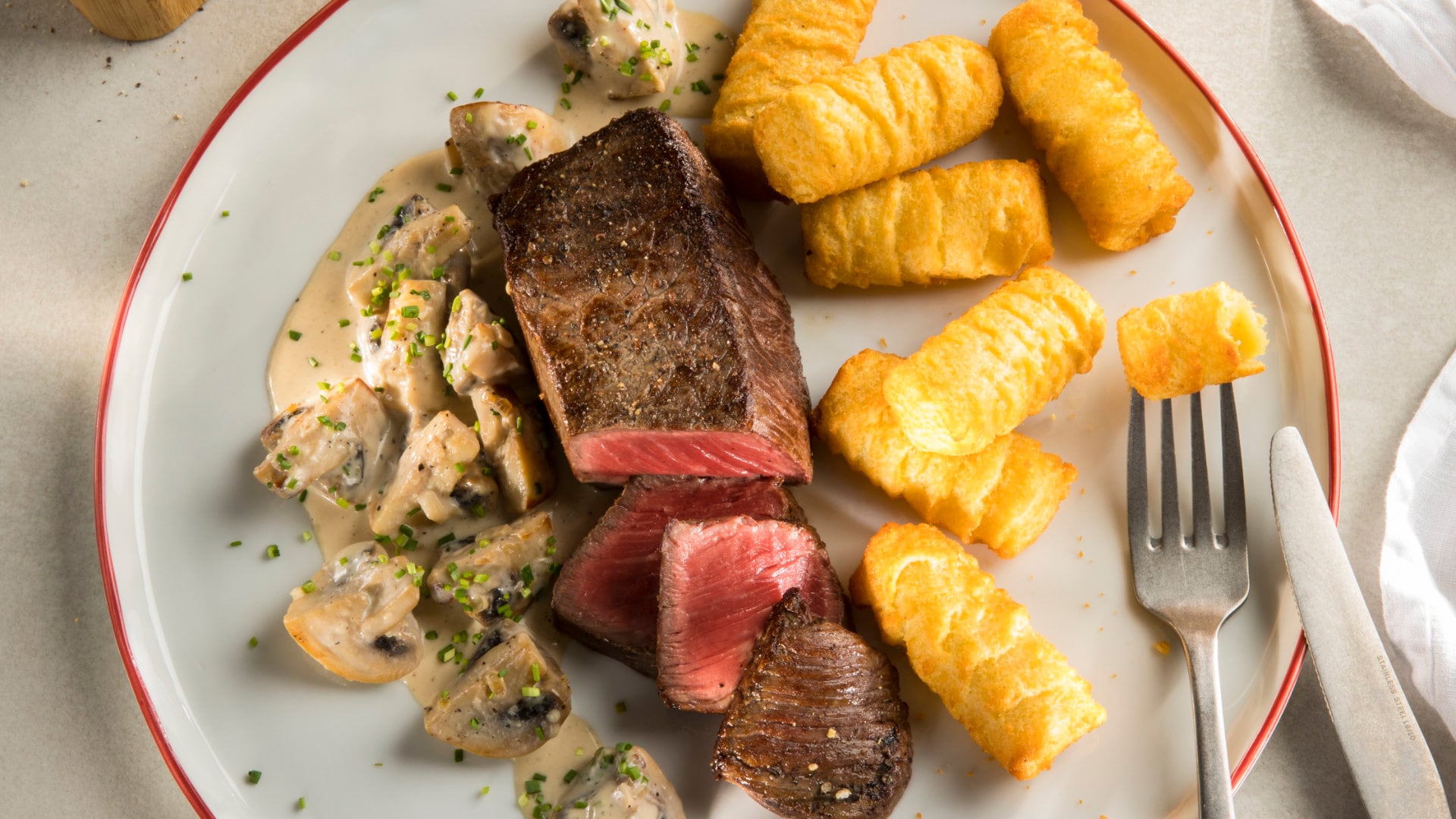 Rindersteak mit Pilzen