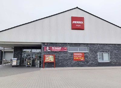 Sie sehen den Eingang vom Penny Markt in Telgte, Orkotten 40
