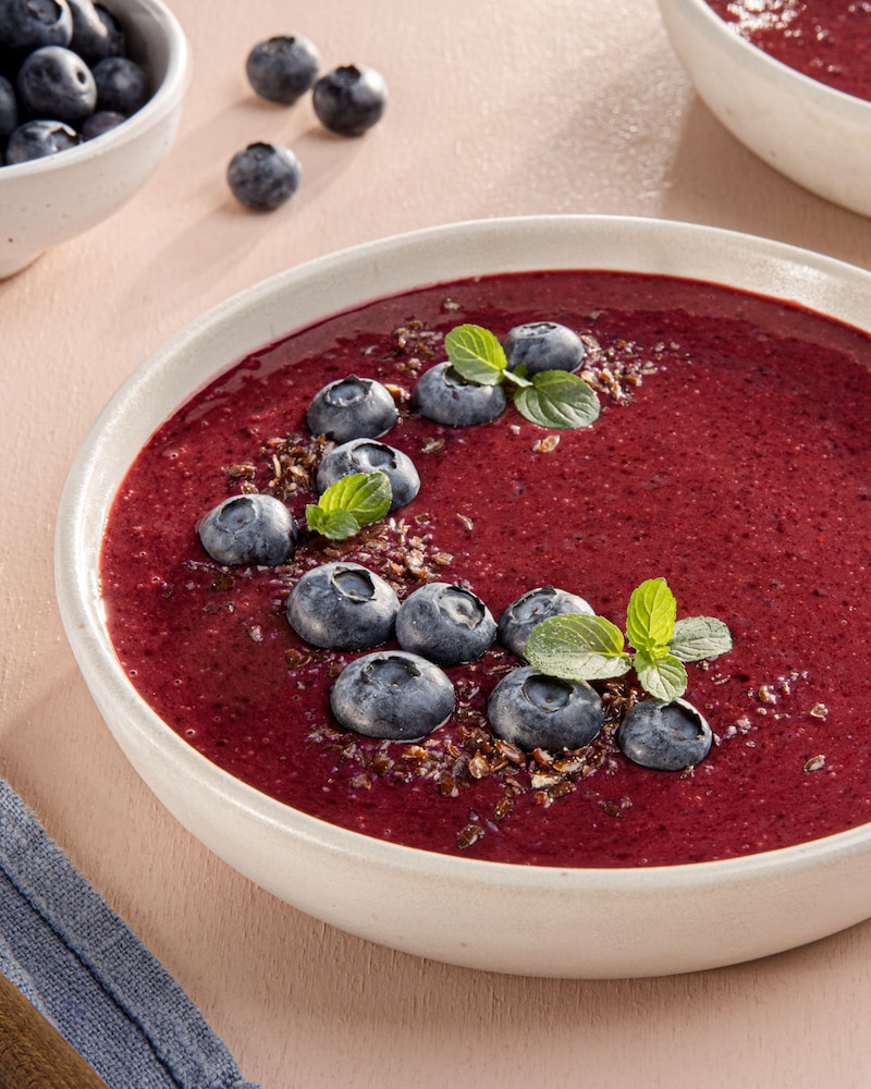Dieses Bild zeigt die fertige Smoothie Bowl.