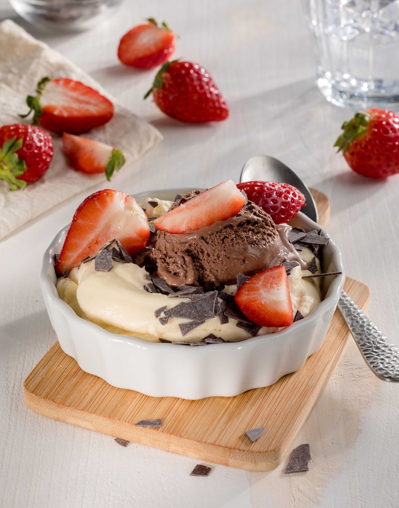 Auf diesem Bild siehst du unser Eierlikör-Dessert.
