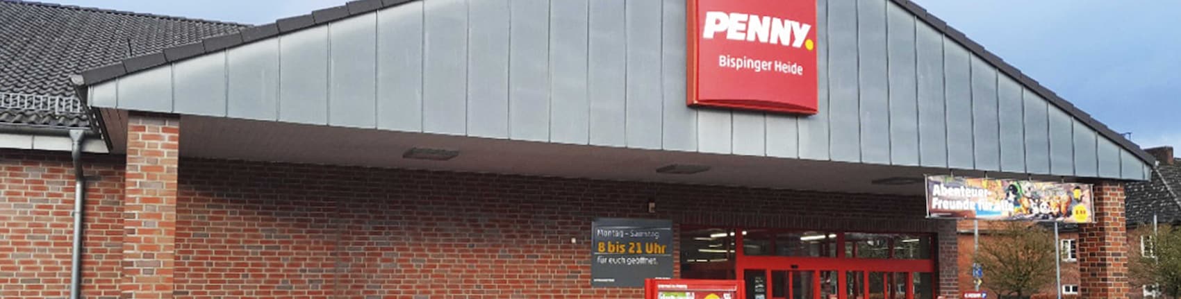 Sie sehen den Eingang vom Penny Markt in Bispingen, Toepingerstr. 10