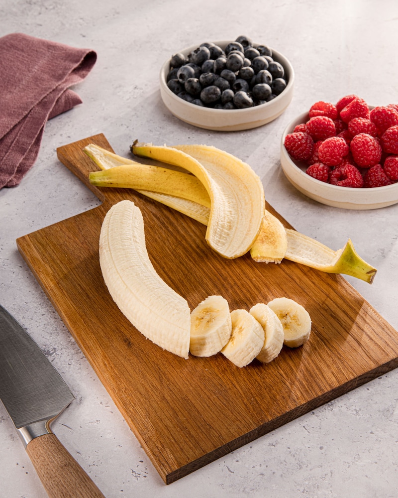 Dieses Bild zeigt die geschnittene Banane.