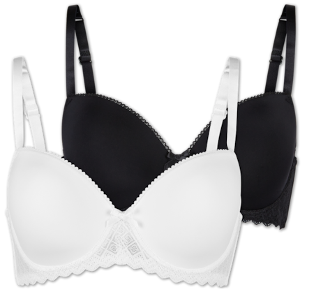 TRUE STYLE T-Shirt-BHs mit Spitze*