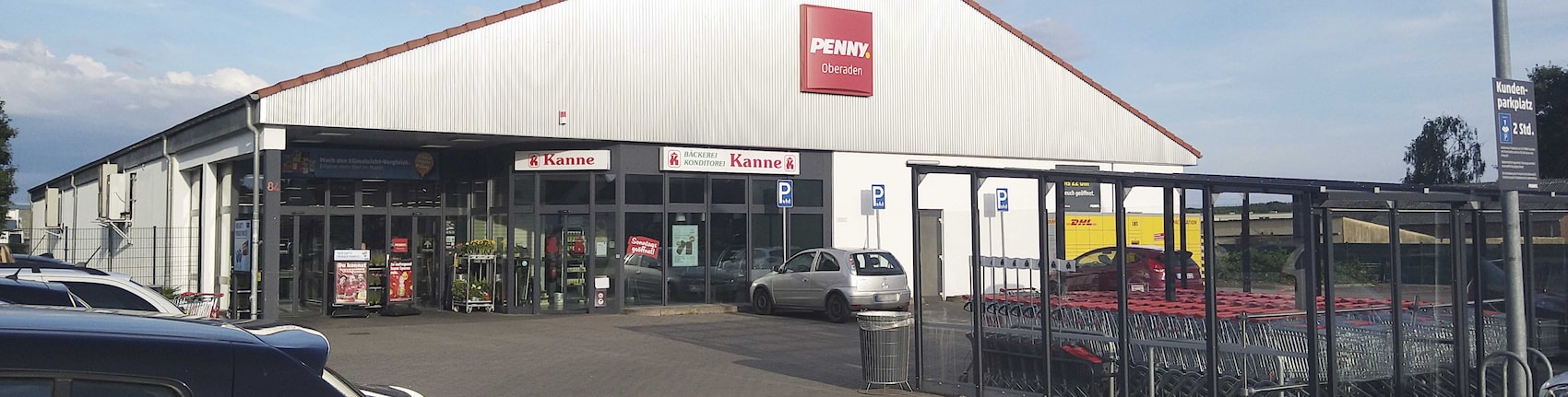 Sie sehen den Eingang vom Penny Markt in Bergkamen-Oberaden, Jahnstr. 86
