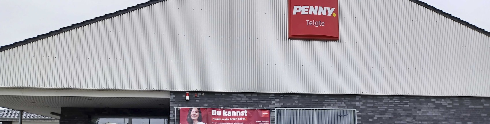 Sie sehen den Eingang vom Penny Markt in Telgte, Orkotten 40