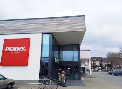 Sie sehen den Eingang vom Penny Markt in Steinfurt - Borghorst, Sauerbruchweg 1