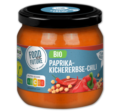FOOD FOR FUTURE Veganer Aufstrich Paprika-Kichererbse-Chili