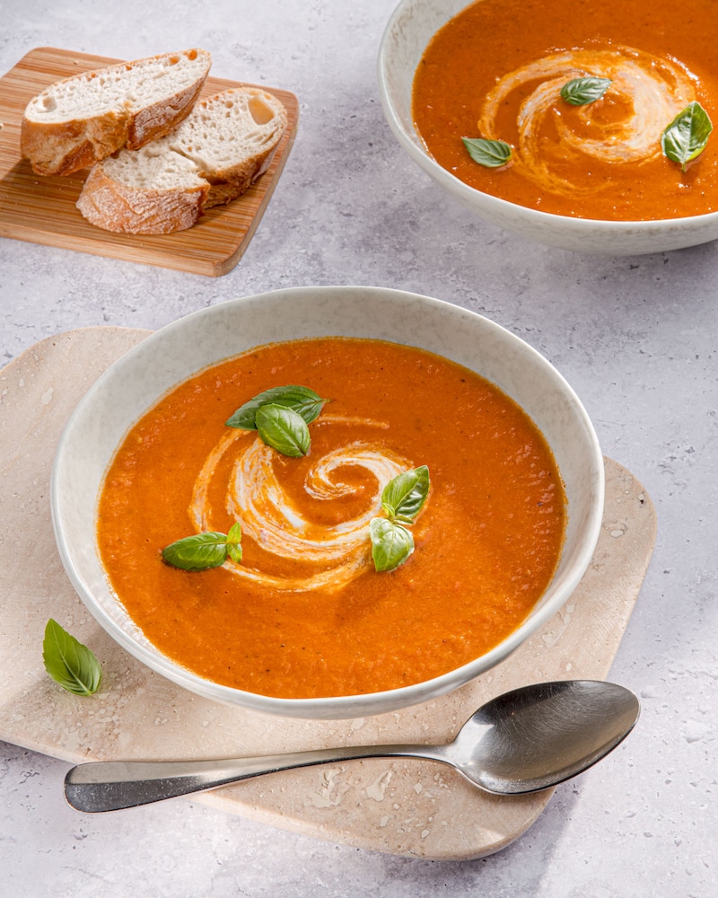 Tomatensuppe aus frischen Tomaten