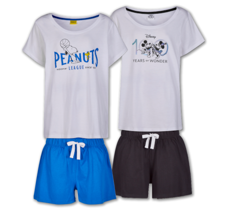 DISNEY 100 oder PEANUTS Damen-Shorty-Pyjama*