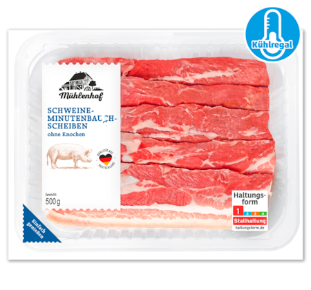 MÜHLENHOF Frische Schweine-Minutenbauchscheiben