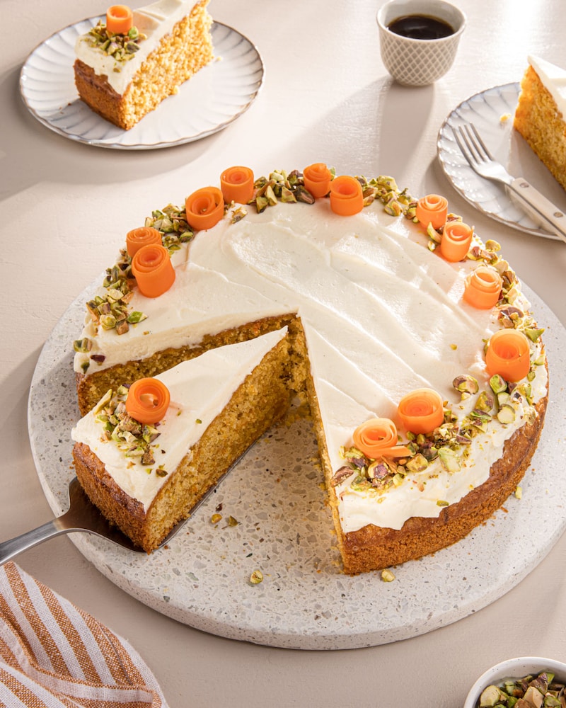 Dieses Bild zeigt den fertigen Rüblikuchen.