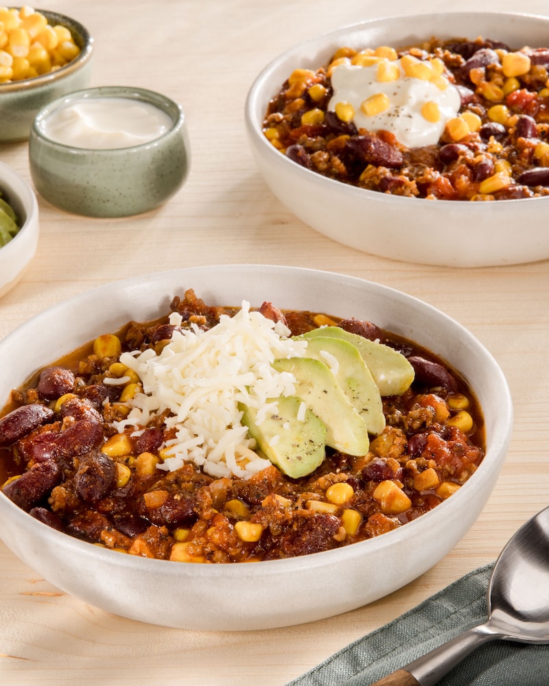 Diese Bild zeigt das fertige Chilli con Carne.