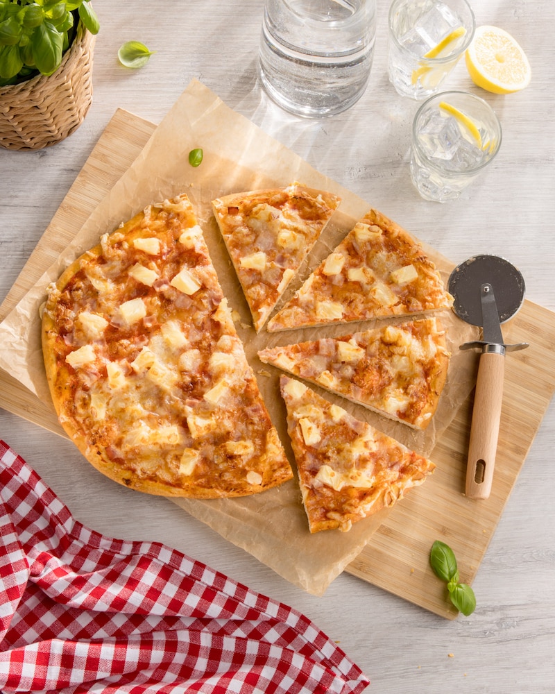 Dieses Bild zeigt unsere Pizza Hawaii.