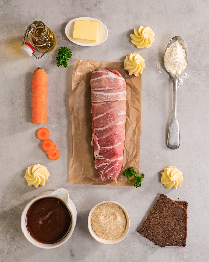 Festtagsfilet mit Möhrenstroh und Kartoffel-Krönchen