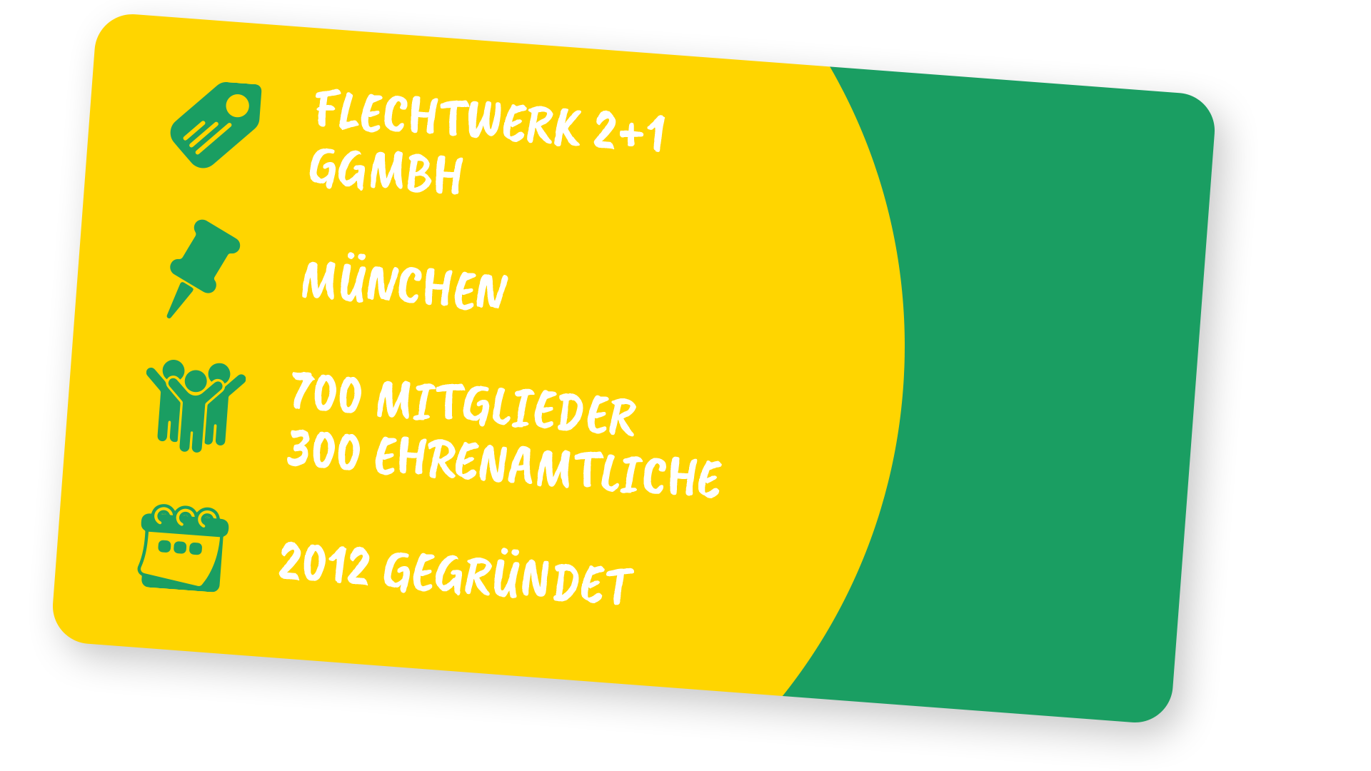 Visitenkarte Verein Flechtwerk 2+1 gGmbH