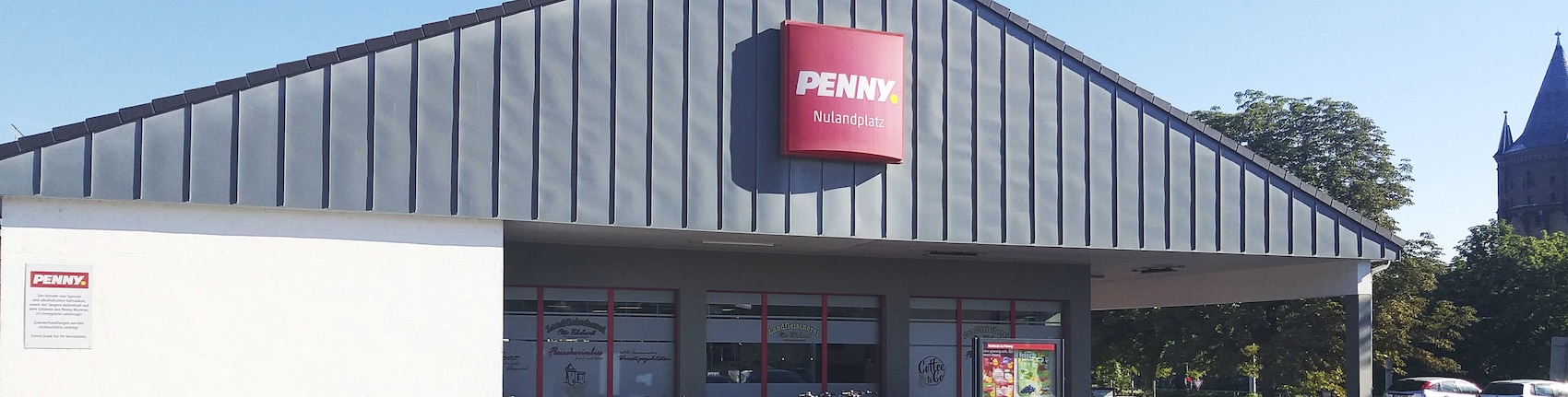 Sie sehen den Eingang vom Penny Markt in Merseburg (Saale) Nulandtstr. 1A
