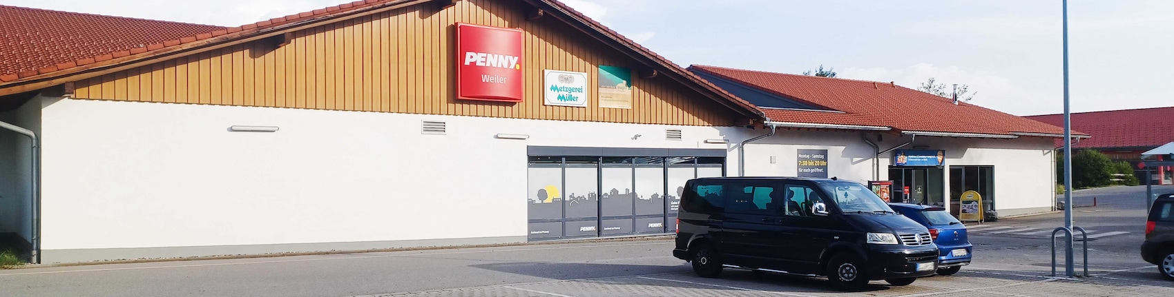 Sie sehen den Eingang vom Penny Markt in Weiler-Simmerberg Baumeister-Bufler-Str. 1