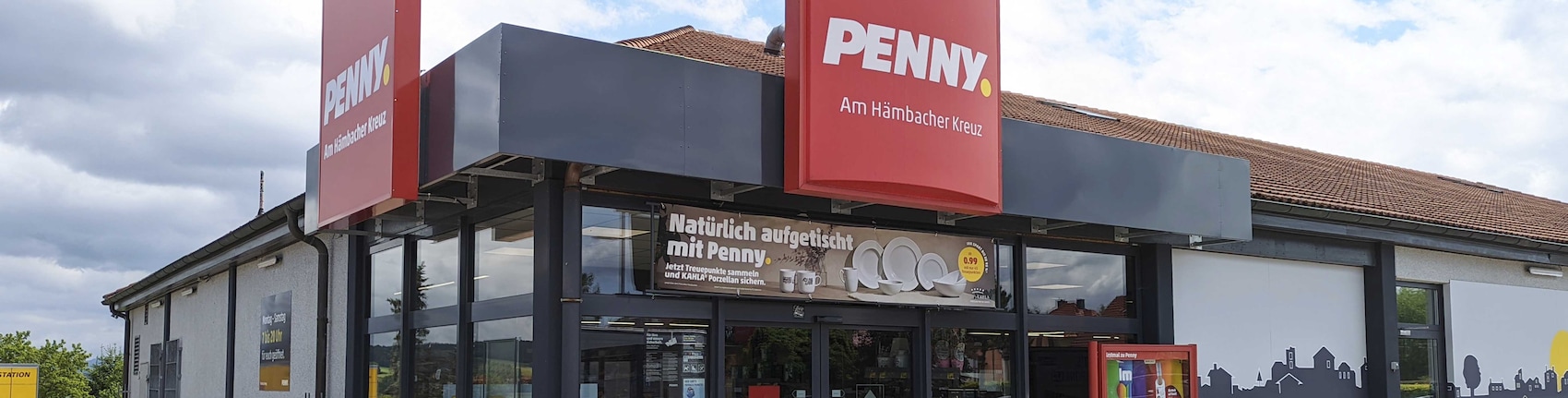 Sie sehen den Eingang vom Penny Markt in Tiefenort, Lengsfelder Str. 37