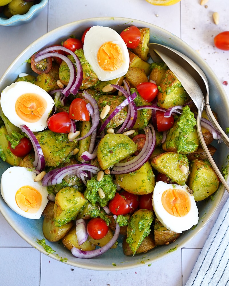 Dieses Bild zeigt unseren mediterranen Kartoffelsalat.