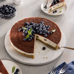 Dieses Bild zeigt, die fertige Heidelbeertorte.