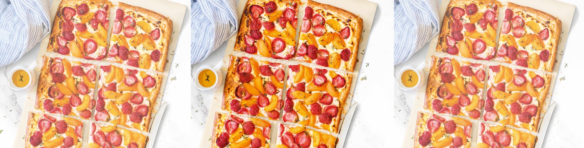 Dieses Bild zeigt die fertige Blätterteigtarte.