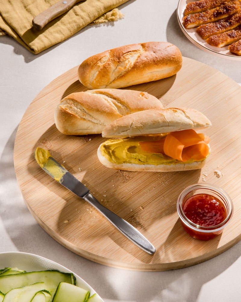 Dieses Bild zeigt das belegte Brötchen.