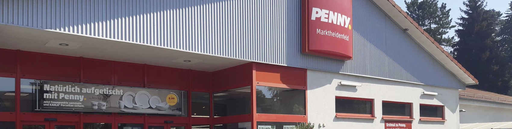 Sie sehen den Eingang vom Penny Markt in Marktheidenfeld Georg-Mayr-Str. 20