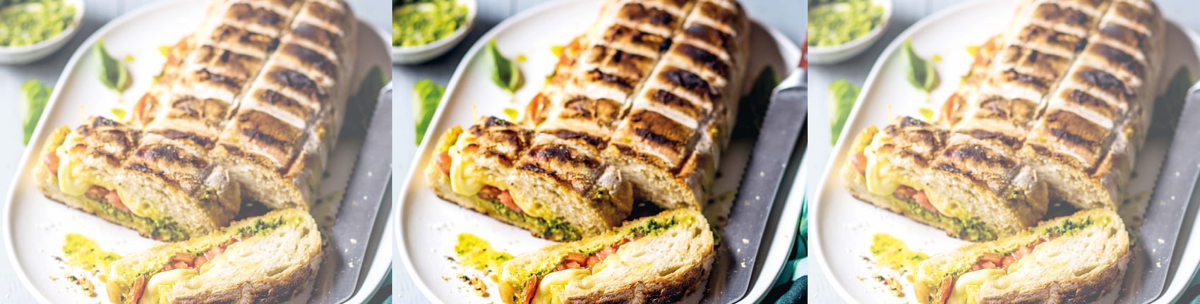 Ciabatta vom Grill herzhaft gefüllt