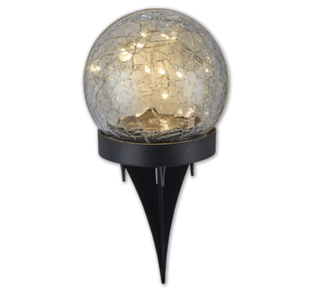 HOME IDEAS Seasons Solarglaskugel CRACKLED*