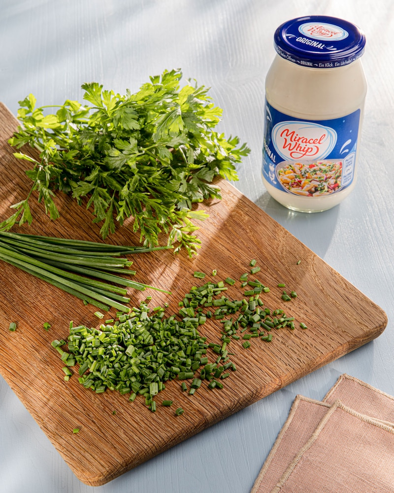 Dieses Bild zeigt die geschnittenen Kräuter.