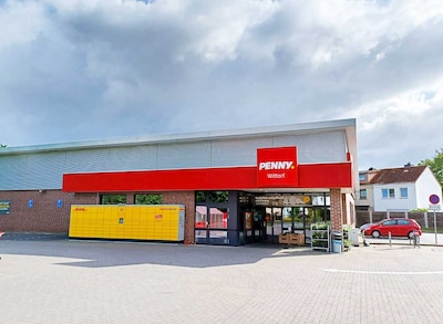 sie sehen den Eingang vom Penny Markt in Neumünster/Wittorf Padenstedter Landstr. 2