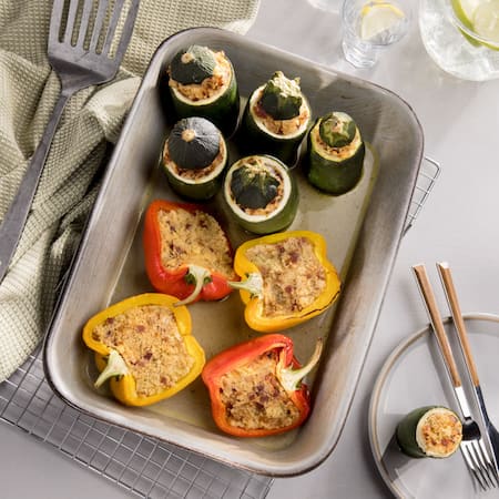 Dieses Bild zeigt, das fertige mediterrane Gemüse.