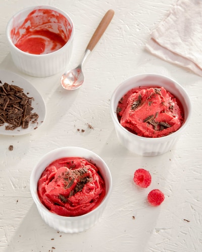 Auf diesem Bild siehst du unsere fruchtige Nicecream.