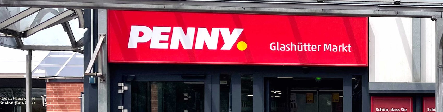 sie sehen den Eingang vom Penny Markt in Norderstedt Mittelstr. 66