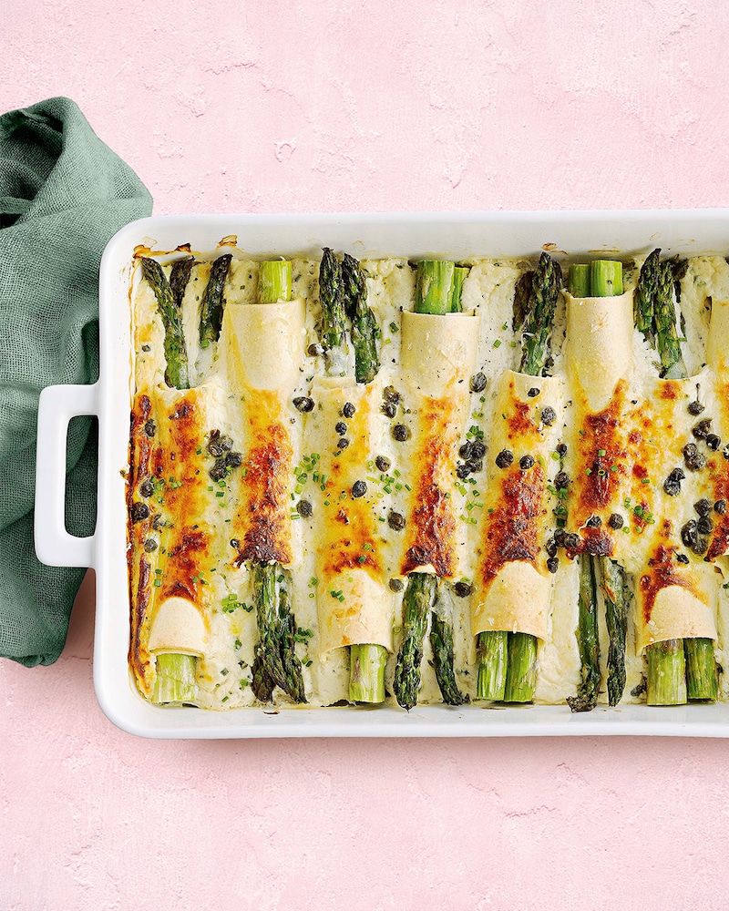 Dieses Bild zeigt die Spargel Cannelloni.