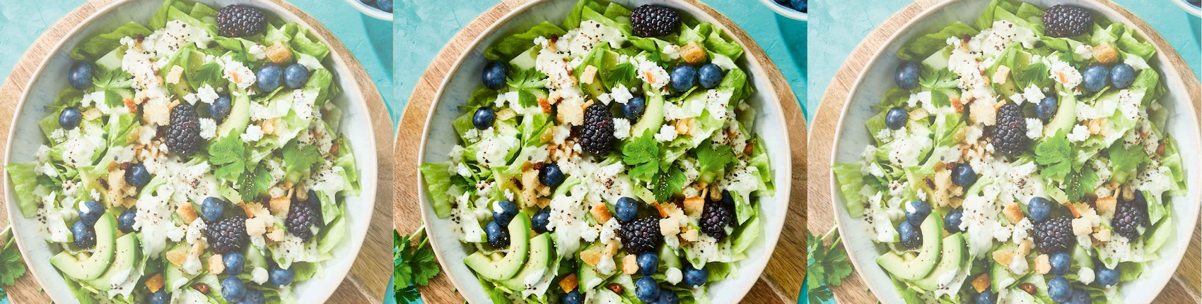 Dieses Bild zeigt den fertigen fruchtigen Sommersalat.