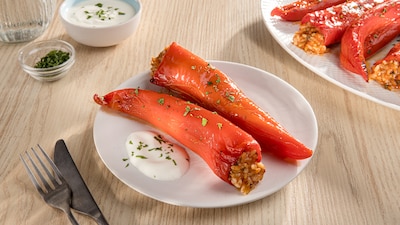 Dolma – gefüllte Spitzpaprika mit Reis 