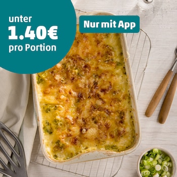 Dieses Bild zeigt wie der Auflauf im Ofen ist.