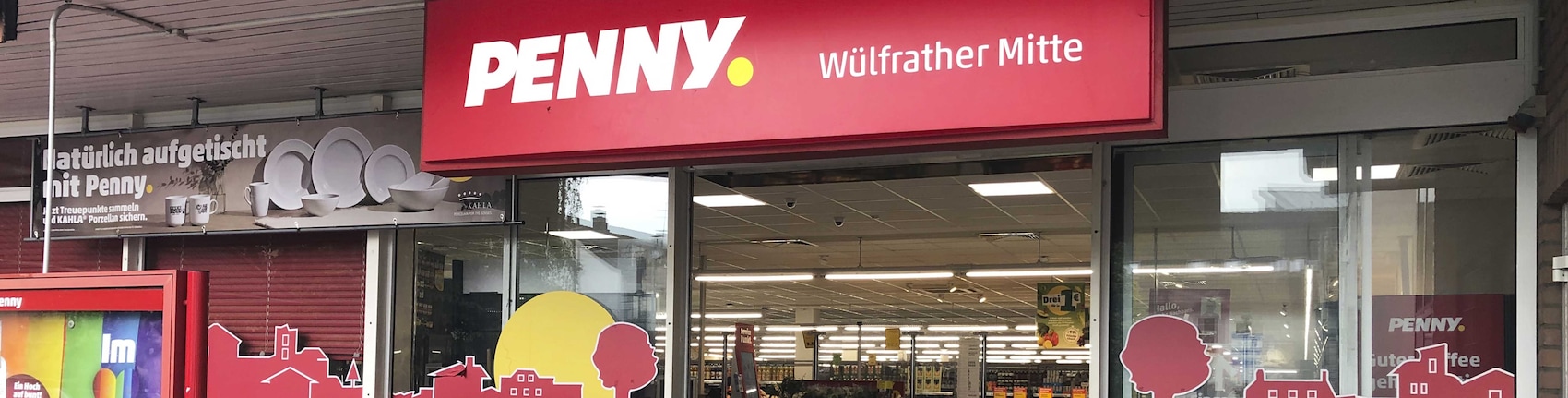 sie sehen den Eingang vom Penny Markt in Wülfrath Wilhelmstr. 137 B