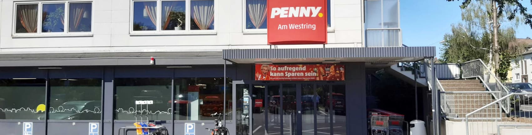 Sie sehen den Eingang vom Penny Markt in Recklinghausen - Stadtmitte, Westring/Fr.-Ebert-Str. 8