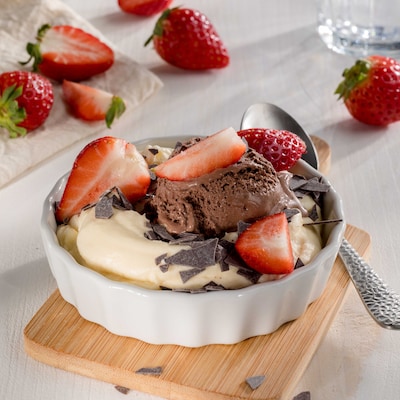 Auf diesem Bild siehst du unser Eierlikör-Dessert.