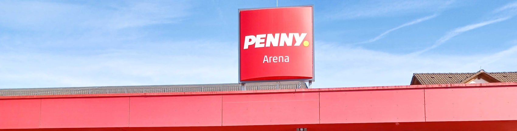 Sie sehen den Eingang vom Penny Markt in Aalen, Bischof-Fischer-Str. 73