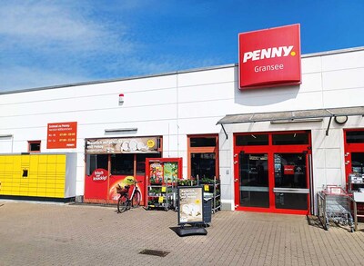 Sie sehen den Eingang vom Penny Markt in Gransee Templiner Str. 14A