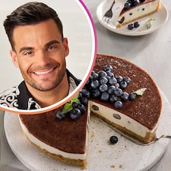 Dieses Bild zeigt, die fertige Heidelbeertorte.