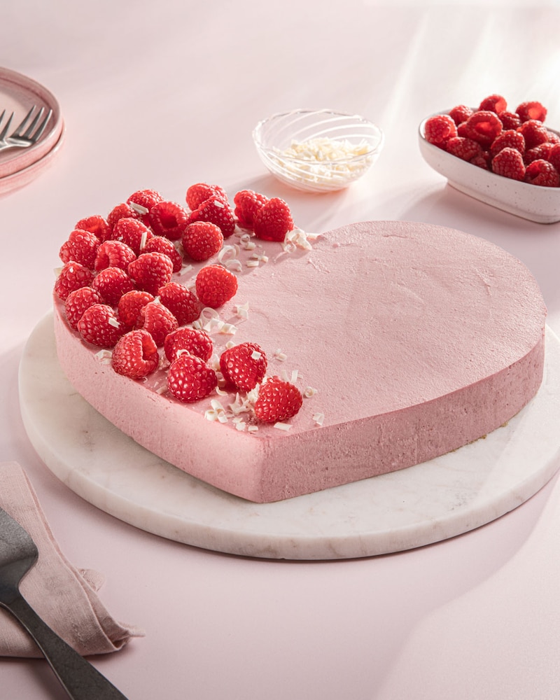 Dieses Bild den fertigen Herzkuchen.