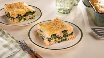Dieses Bild zeigt die fertige Lasagne.