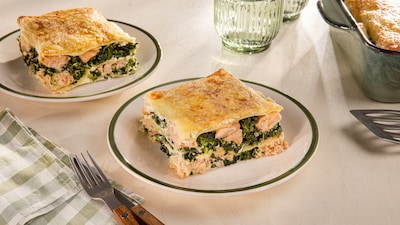 Dieses Bild zeigt die fertige Lasagne.