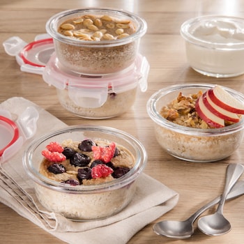 Dieses Bild zeigt das fertige baked Oatmeal.