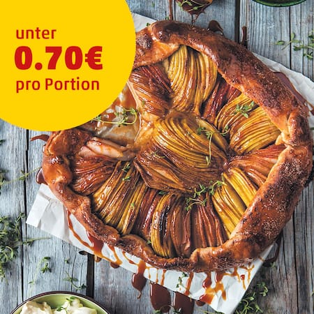 Karamellisierte Apfel-Birnen-Galette